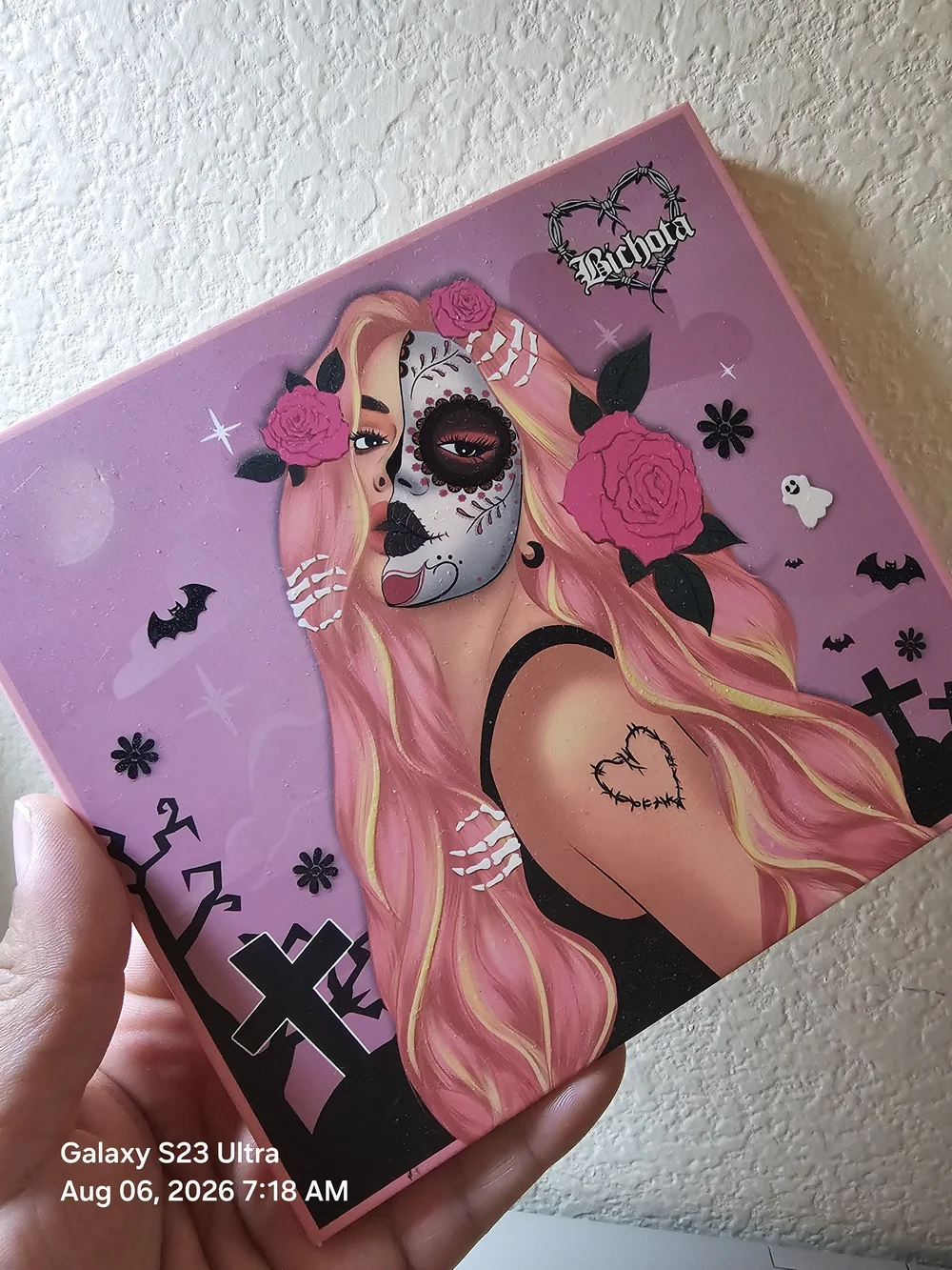 Bitchota Pink Sugar Skull Cosmetic Palette